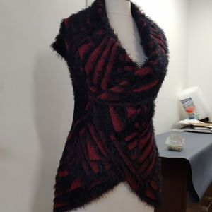 Liquid By Sioni Faux Fur Sleeveless Vest Jacket L/XL